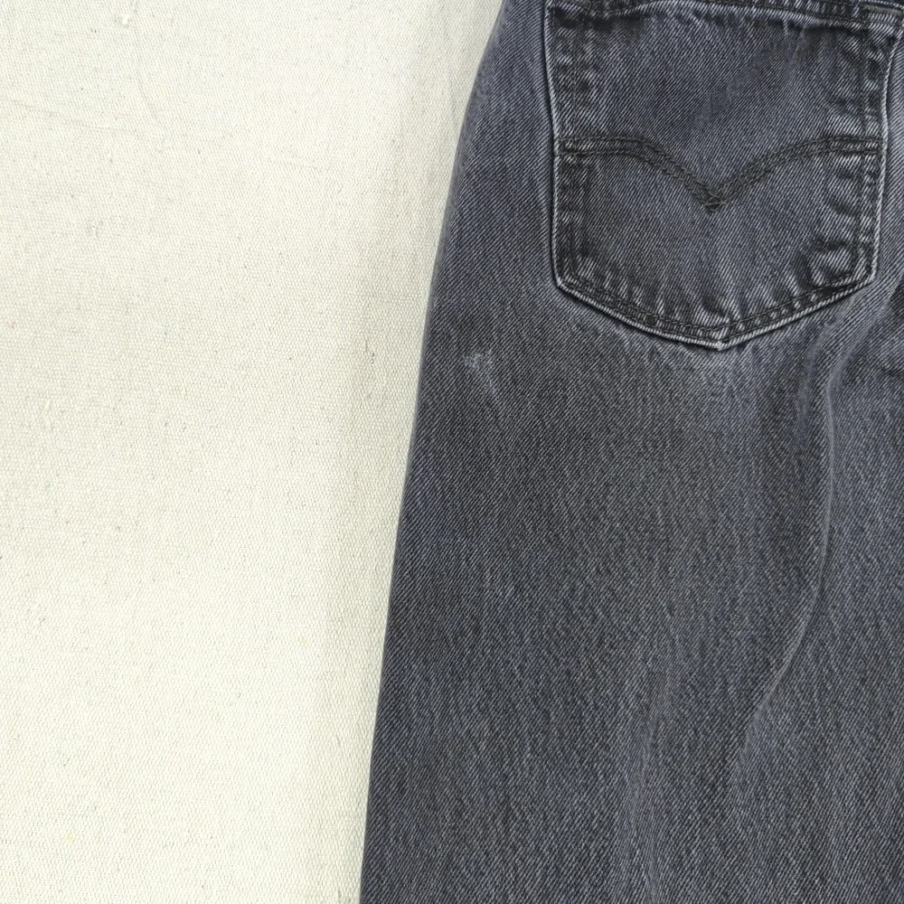 Levis 501 Jeans Mens 33x32* Black Button Fly Western Classic American Distressed
